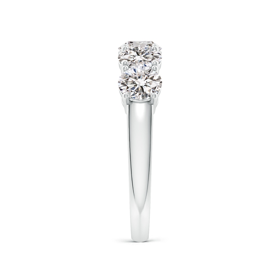 5mm IJI1I2 Prong-Set Round Diamond Five Stone Wedding Band in White Gold side 299