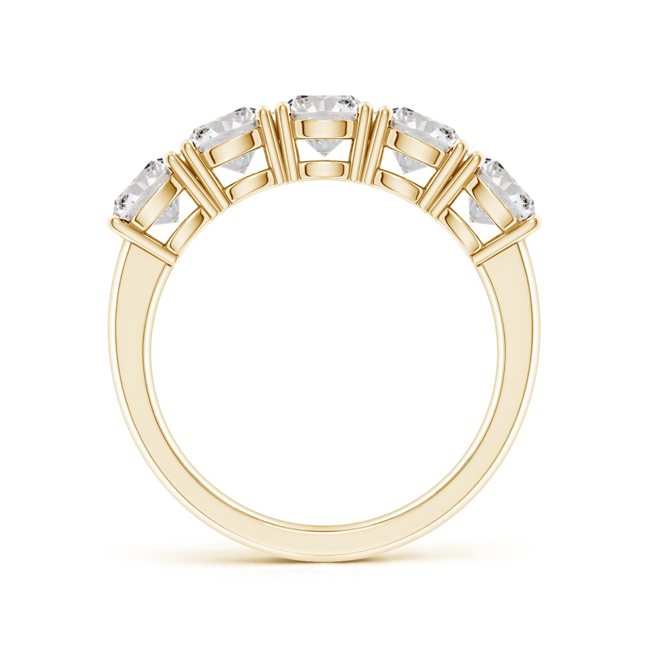 5mm IJI1I2 Prong-Set Round Diamond Five Stone Wedding Band in Yellow Gold side 199
