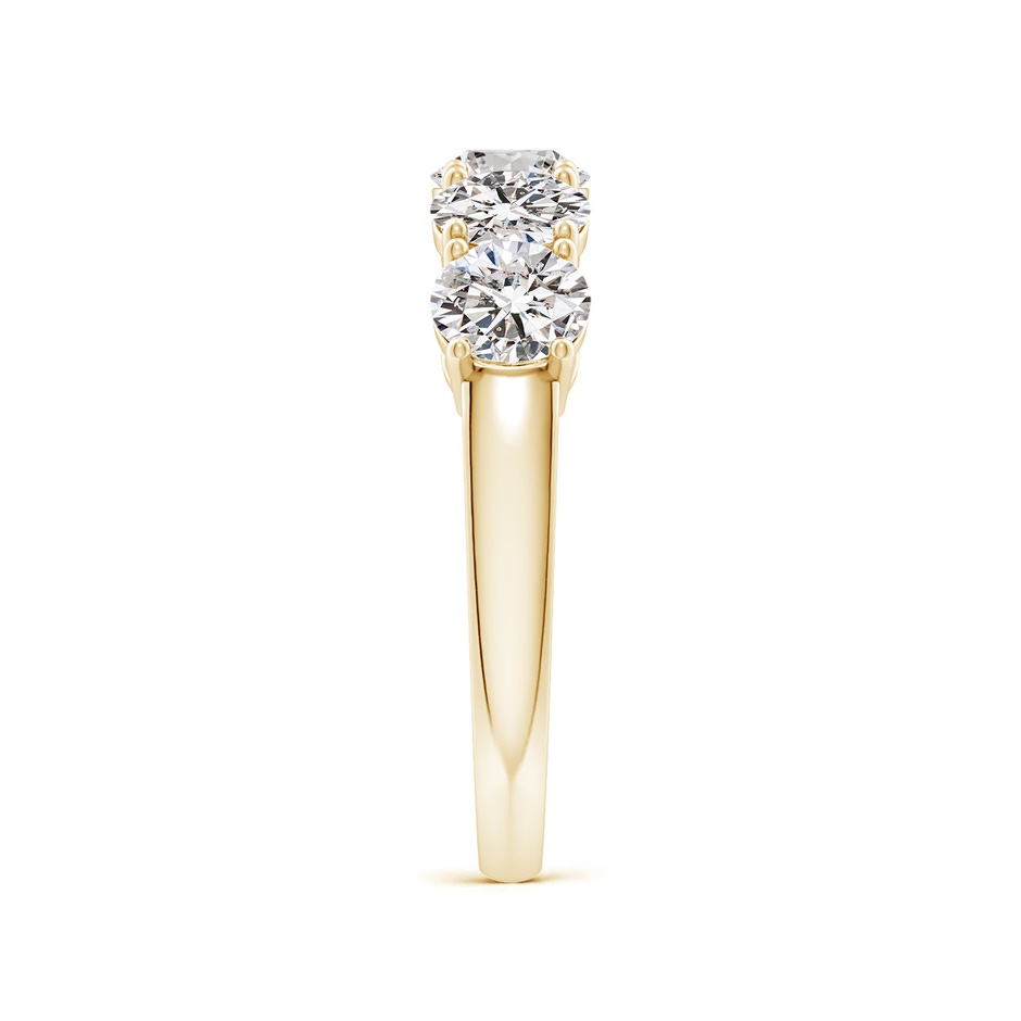 5mm IJI1I2 Prong-Set Round Diamond Five Stone Wedding Band in Yellow Gold side 299