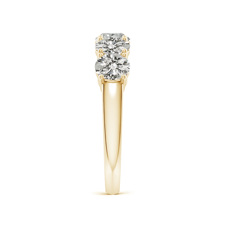 5mm KI3 Prong-Set Round Diamond Five Stone Wedding Band in Yellow Gold side 299
