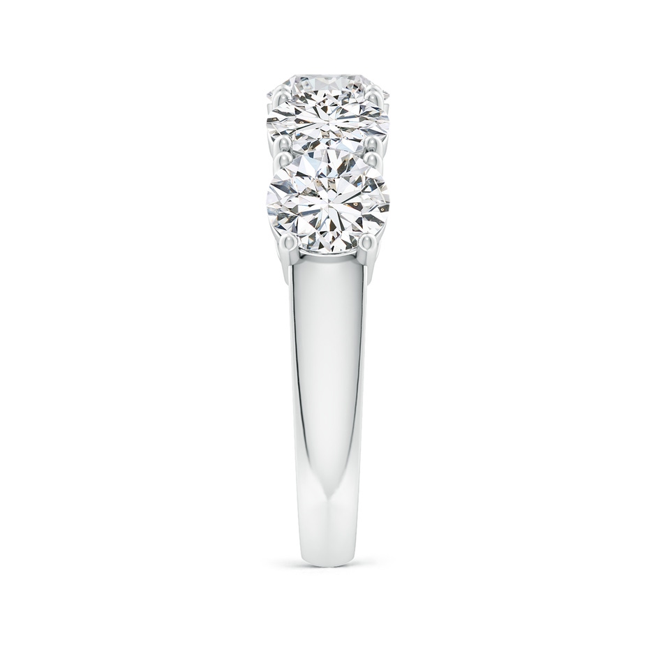6mm HSI2 Prong-Set Round Diamond Five Stone Wedding Band in P950 Platinum side 299