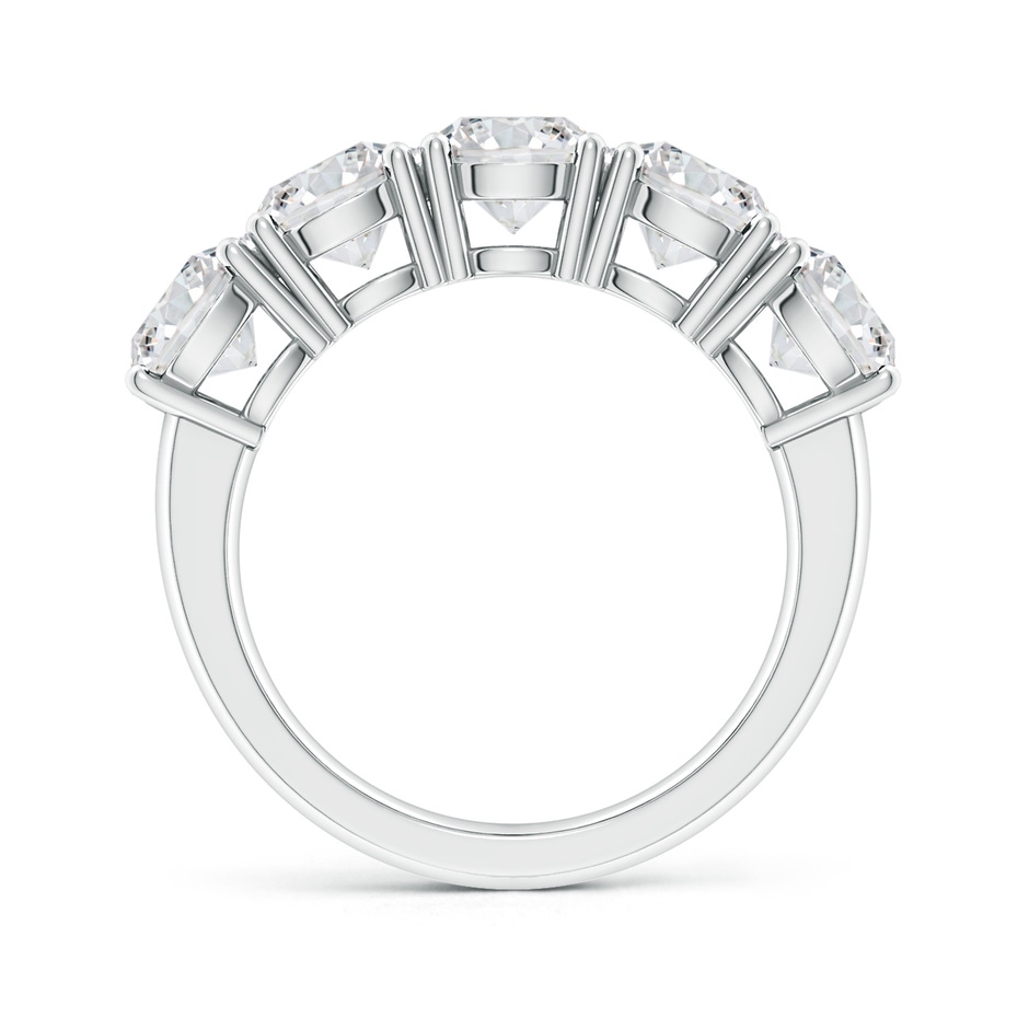 6mm HSI2 Prong-Set Round Diamond Five Stone Wedding Band in S999 Silver side 199