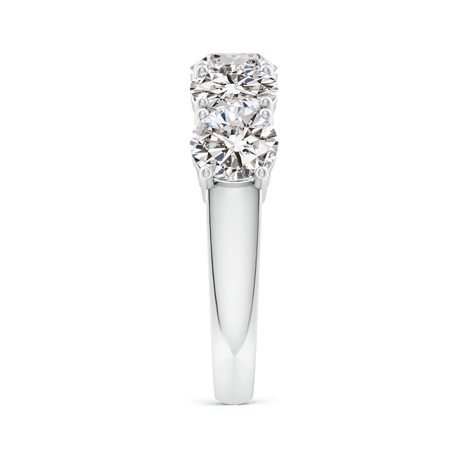 6mm IJI1I2 Prong-Set Round Diamond Five Stone Wedding Band in P950 Platinum side 299