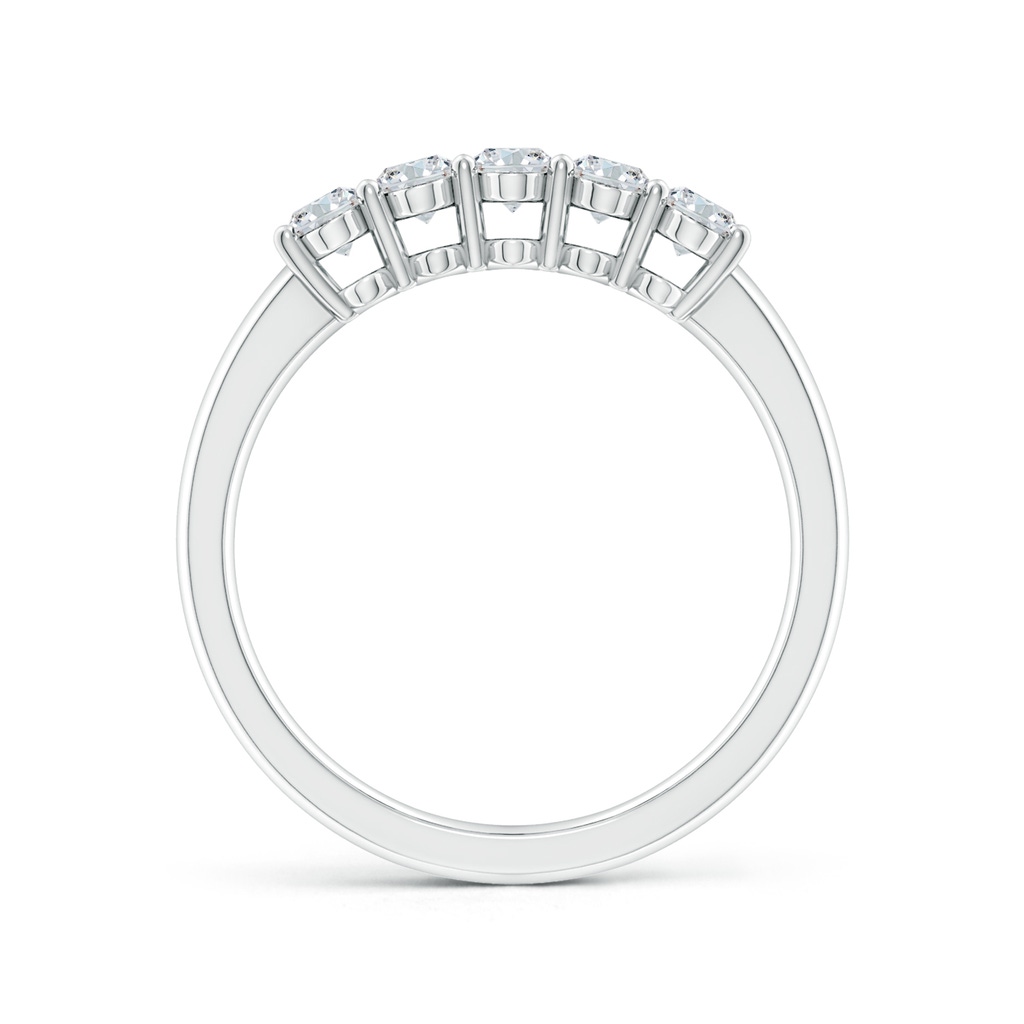 5x3mm GVS2 Prong-Set Oval Diamond Five Stone Wedding Band in S999 Silver - side 199