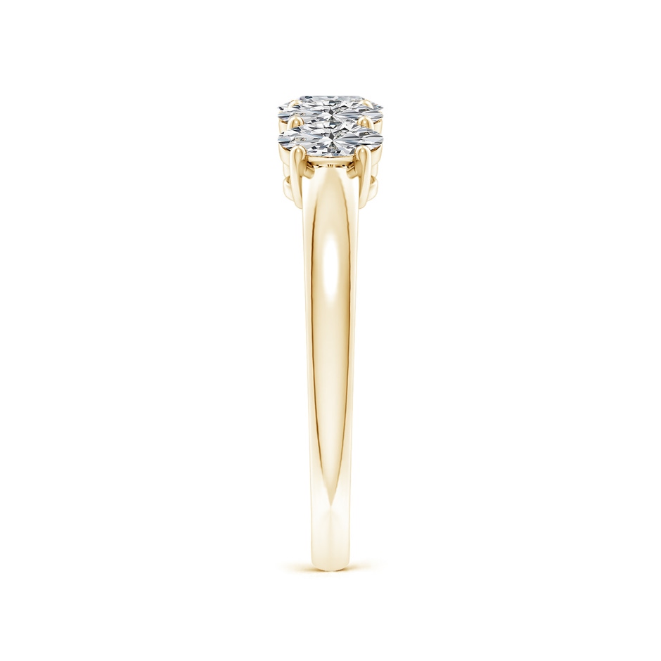 5x3mm HSI2 Prong-Set Oval Diamond Five Stone Wedding Band in Yellow Gold side 299