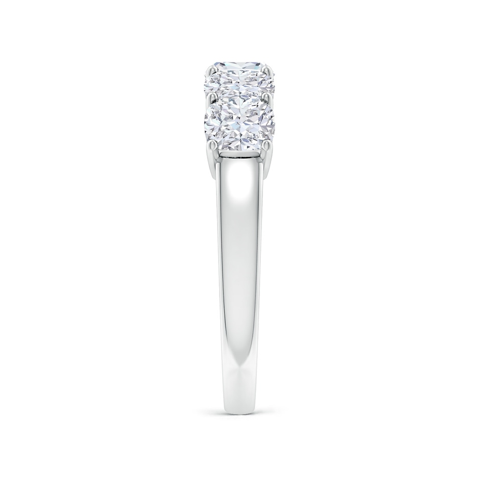 4.5mm GVS2 Prong-Set Cushion Diamond Five Stone Wedding Band in P950 Platinum side 299