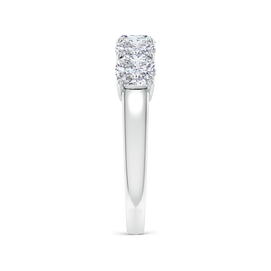 4.5mm HSI2 Prong-Set Cushion Diamond Five Stone Wedding Band in White Gold side 299