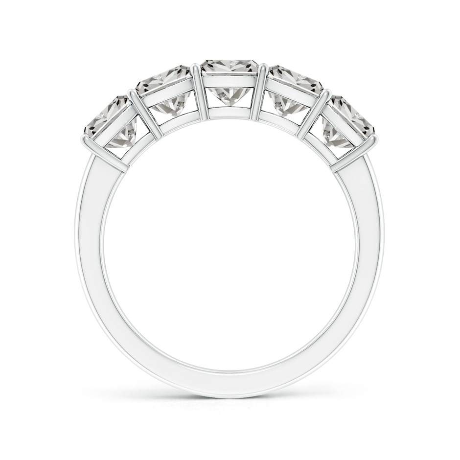 4.5mm KI3 Prong-Set Cushion Diamond Five Stone Wedding Band in S999 Silver side 199