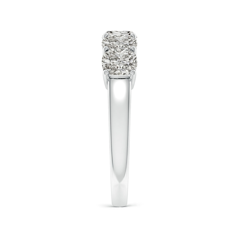 4.5mm KI3 Prong-Set Cushion Diamond Five Stone Wedding Band in S999 Silver side 299