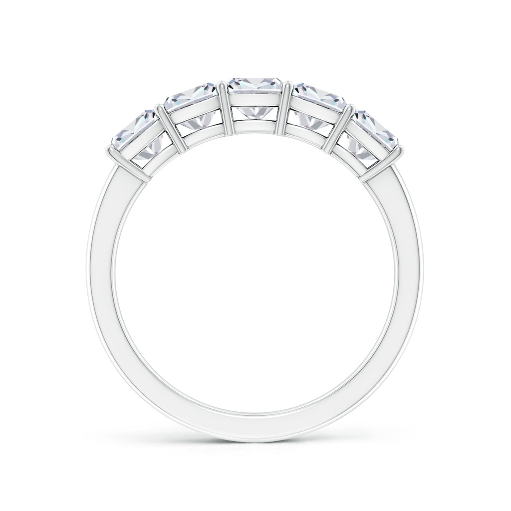4mm GVS2 Prong-Set Cushion Diamond Five Stone Wedding Band in S999 Silver - side 199