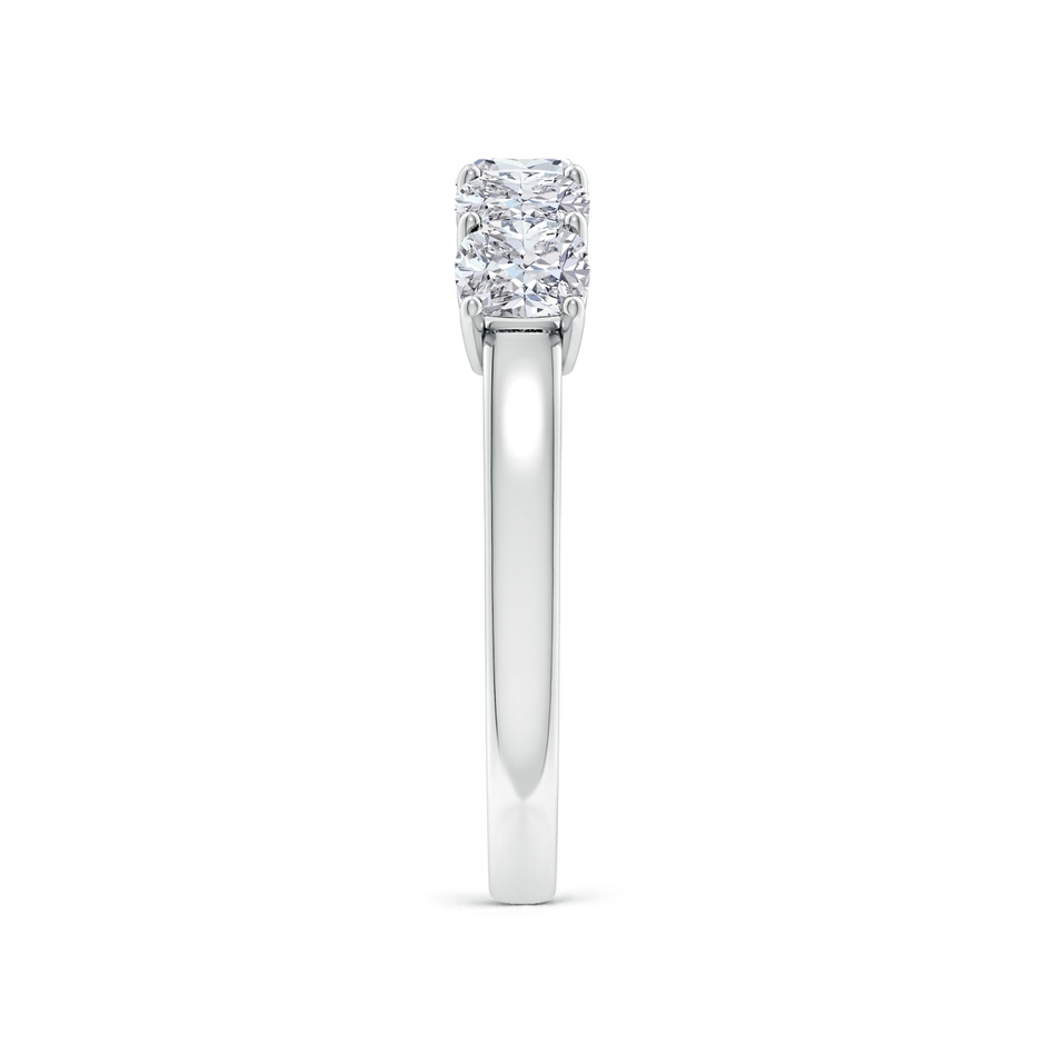 4mm HSI2 Prong-Set Cushion Diamond Five Stone Wedding Band in White Gold side 299