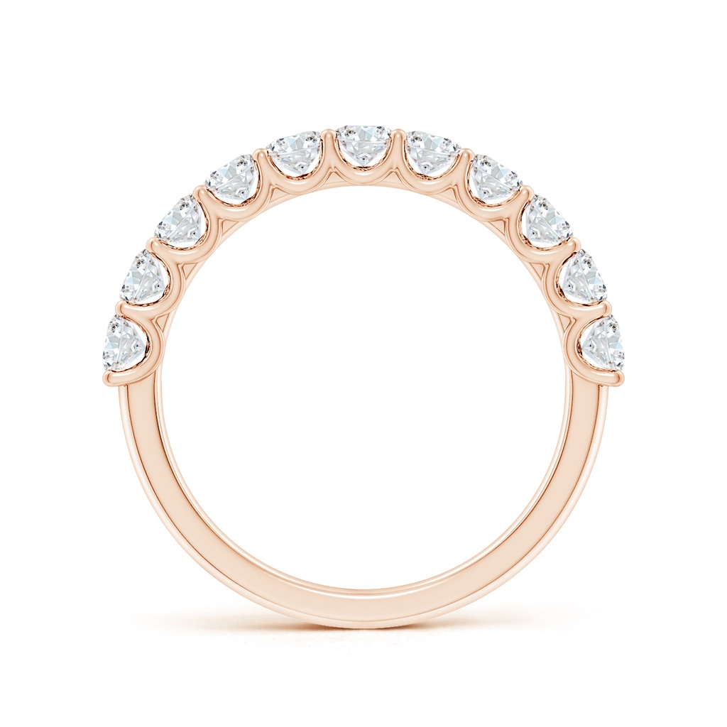 2.7mm GVS2 Shared Prong-Set Round Diamond Half Eternity Wedding Band in Rose Gold - side 199