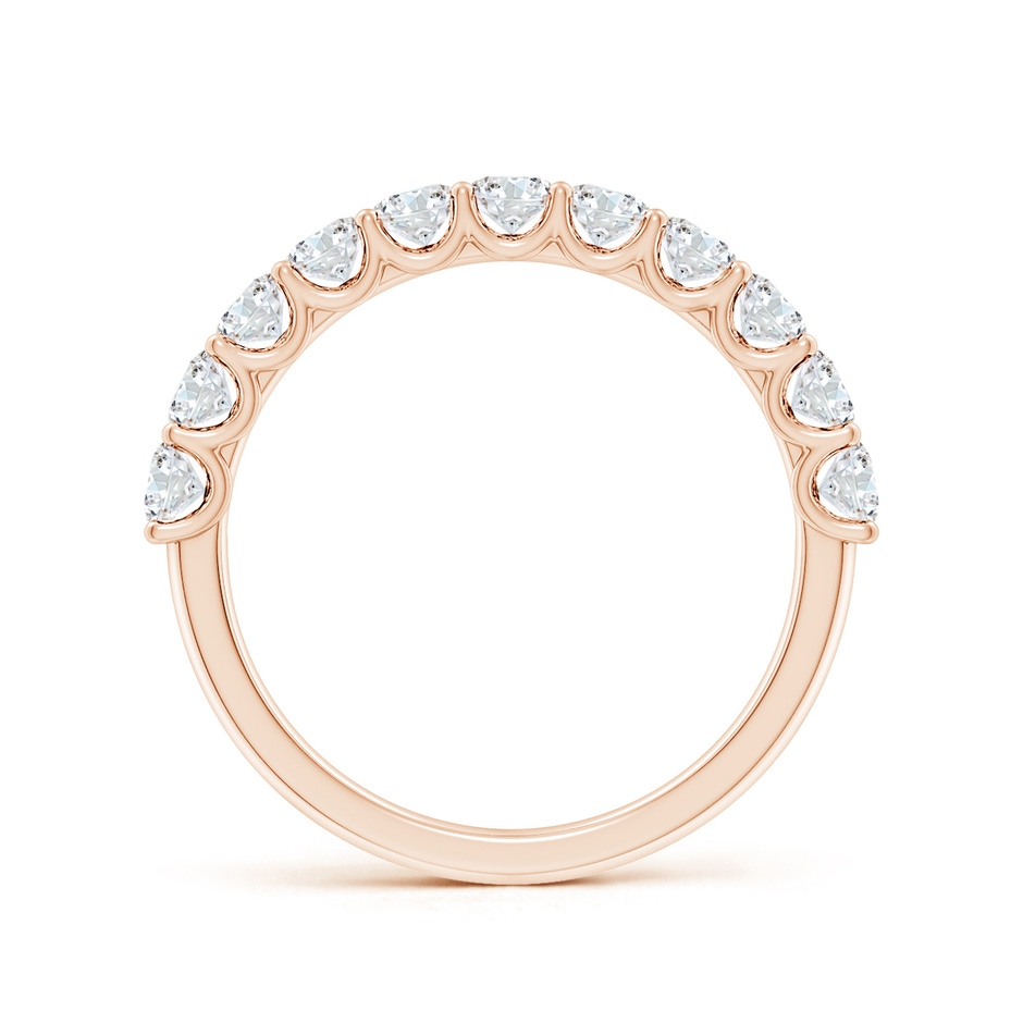 2.7mm GVS2 Shared Prong-Set Round Diamond Half Eternity Wedding Band in Rose Gold side 199
