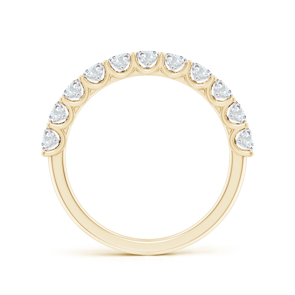 2.7mm GVS2 Shared Prong-Set Round Diamond Half Eternity Wedding Band in Yellow Gold - side 199