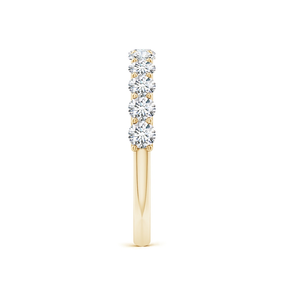 2.7mm GVS2 Shared Prong-Set Round Diamond Half Eternity Wedding Band in Yellow Gold side 299