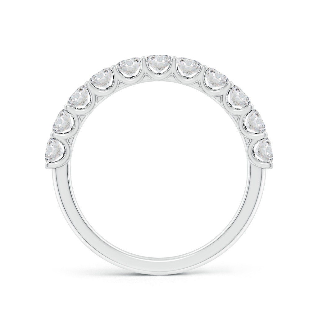 2.7mm HSI2 Shared Prong-Set Round Diamond Half Eternity Wedding Band in 18K White Gold - side 199
