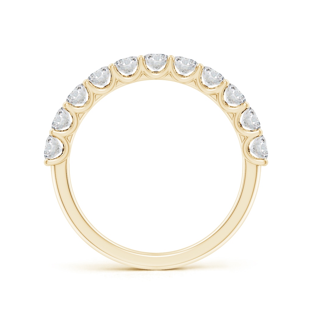 2.7mm HSI2 Shared Prong-Set Round Diamond Half Eternity Wedding Band in 18K Yellow Gold - side 199