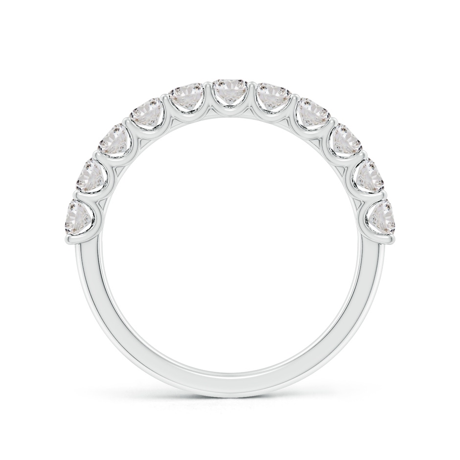 2.7mm IJI1I2 Shared Prong-Set Round Diamond Half Eternity Wedding Band in S999 Silver side 199