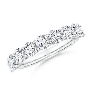 3.75mm GVS2 Shared Prong-Set Round Diamond Half Eternity Wedding Band in P950 Platinum