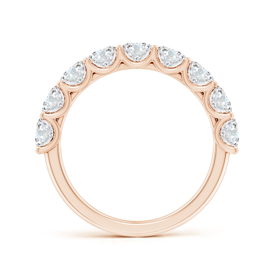 3.75mm GVS2 Shared Prong-Set Round Diamond Half Eternity Wedding Band in Rose Gold side 199