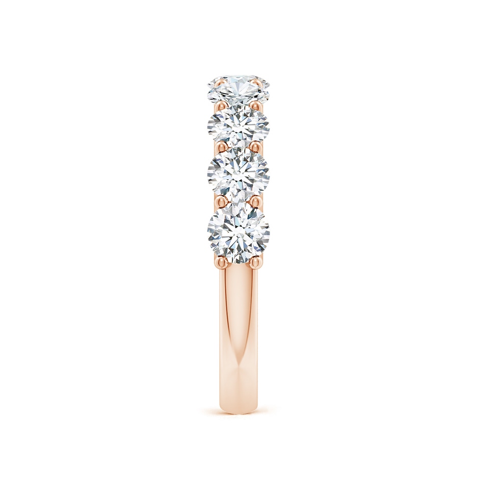 3.75mm GVS2 Shared Prong-Set Round Diamond Half Eternity Wedding Band in Rose Gold side 299