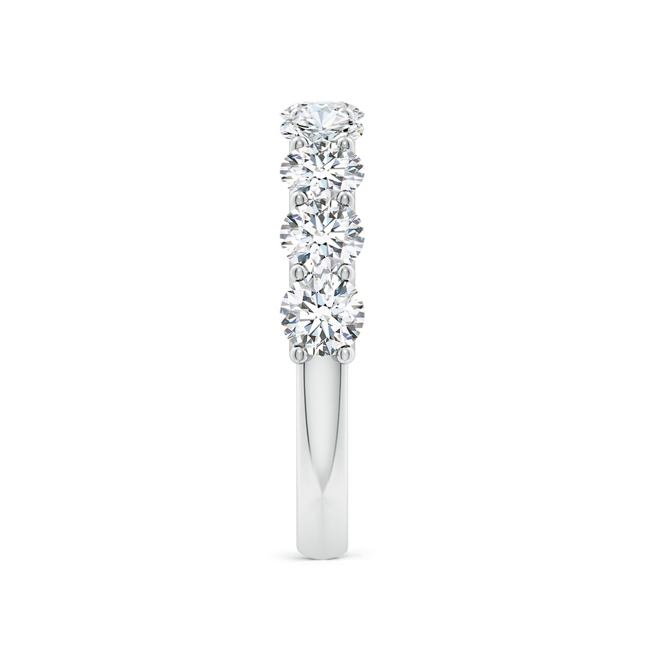 3.75mm GVS2 Shared Prong-Set Round Diamond Half Eternity Wedding Band in White Gold side 299