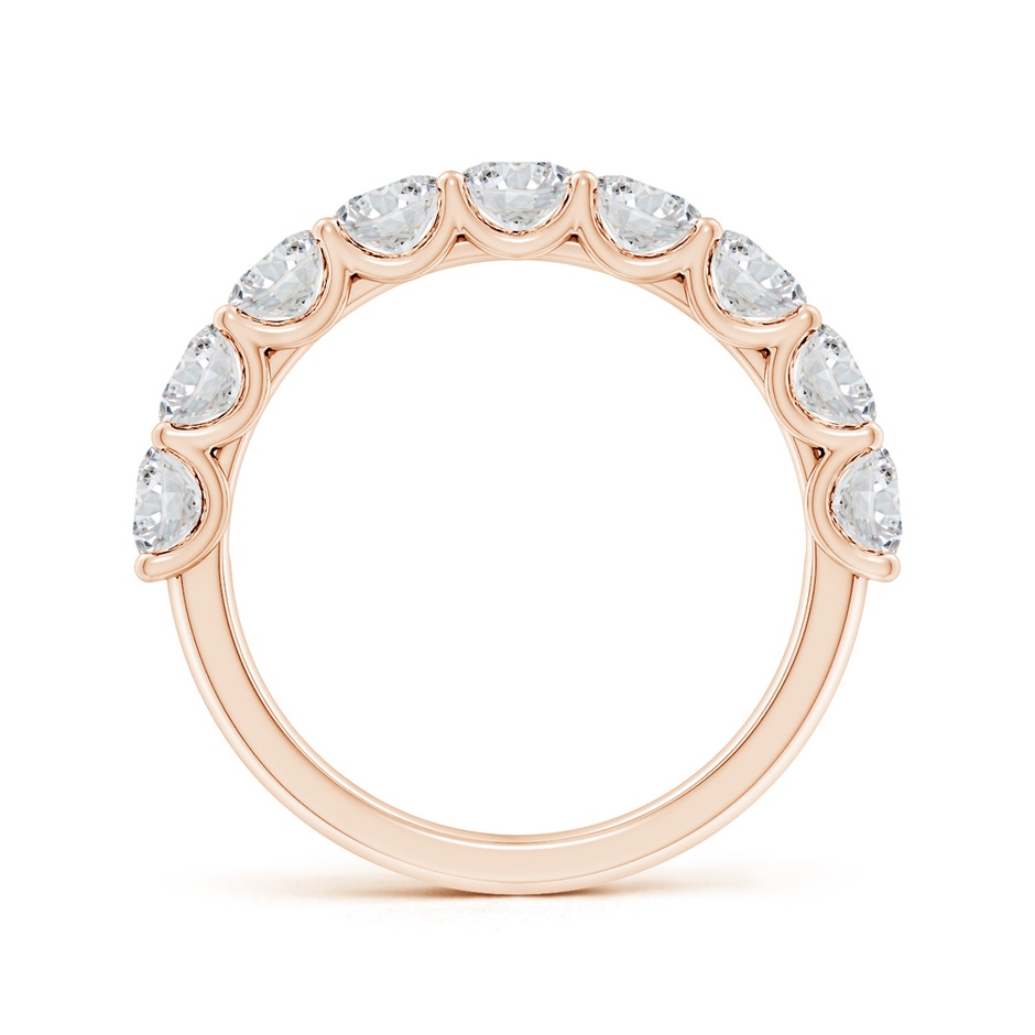 3.75mm HSI2 Shared Prong-Set Round Diamond Half Eternity Wedding Band in Rose Gold side 199