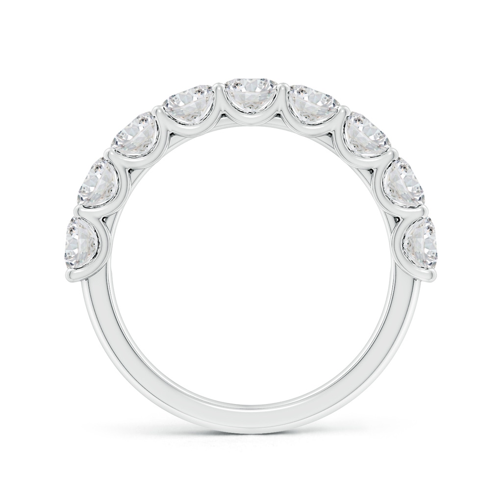 3.75mm HSI2 Shared Prong-Set Round Diamond Half Eternity Wedding Band in White Gold - side 199