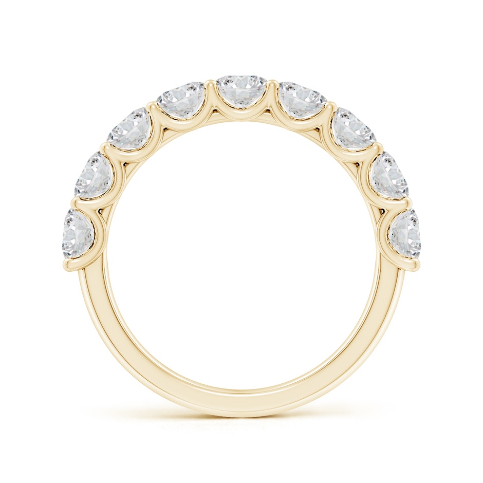 3.75mm HSI2 Shared Prong-Set Round Diamond Half Eternity Wedding Band in Yellow Gold side 199