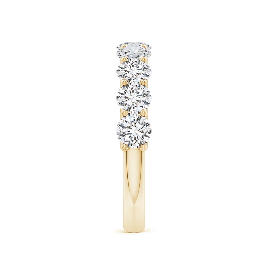 3.75mm HSI2 Shared Prong-Set Round Diamond Half Eternity Wedding Band in Yellow Gold side 299
