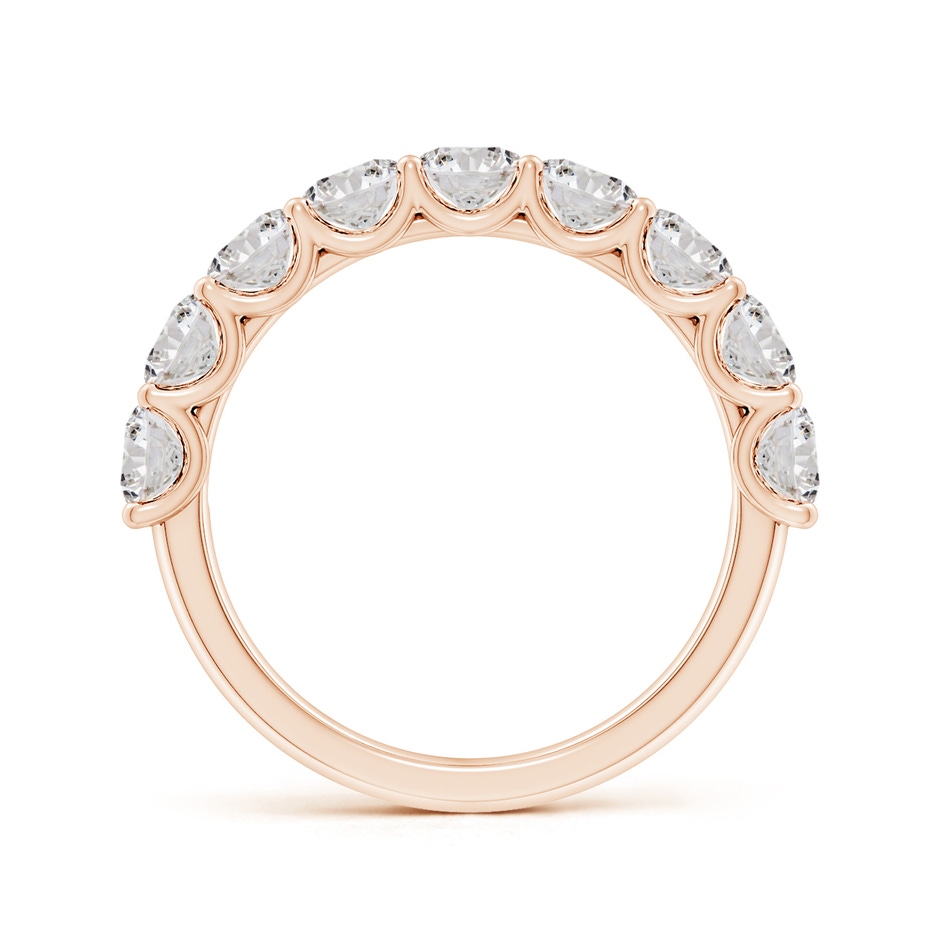 3.75mm IJI1I2 Shared Prong-Set Round Diamond Half Eternity Wedding Band in Rose Gold side 199