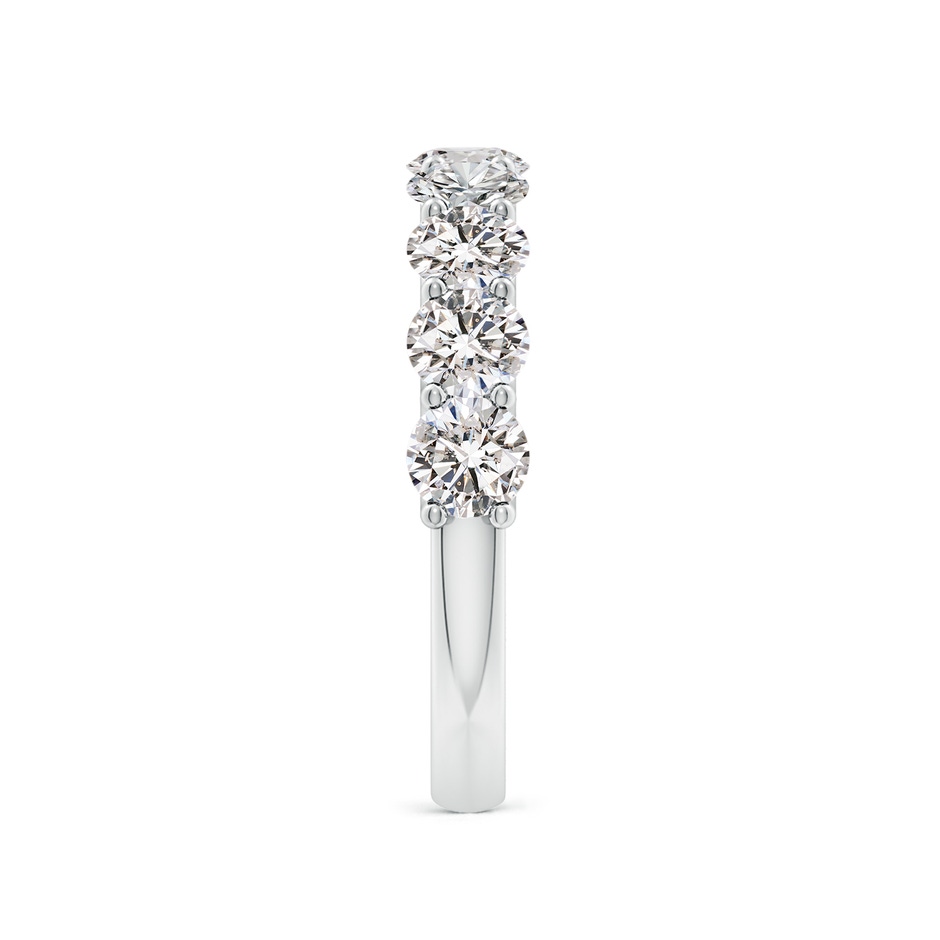3.75mm IJI1I2 Shared Prong-Set Round Diamond Half Eternity Wedding Band in White Gold side 299