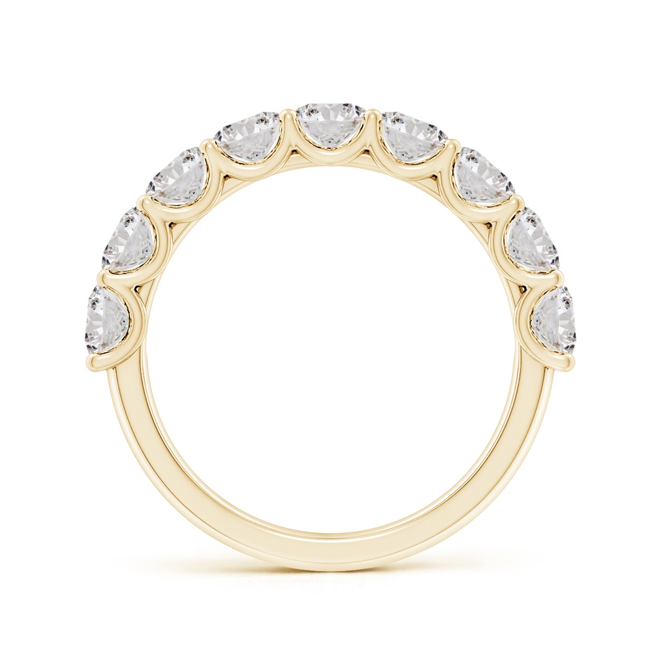 3.75mm IJI1I2 Shared Prong-Set Round Diamond Half Eternity Wedding Band in Yellow Gold side 199