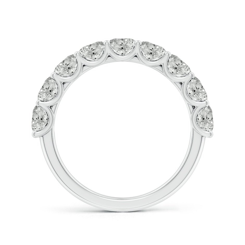 3.75mm KI3 Shared Prong-Set Round Diamond Half Eternity Wedding Band in White Gold side 199