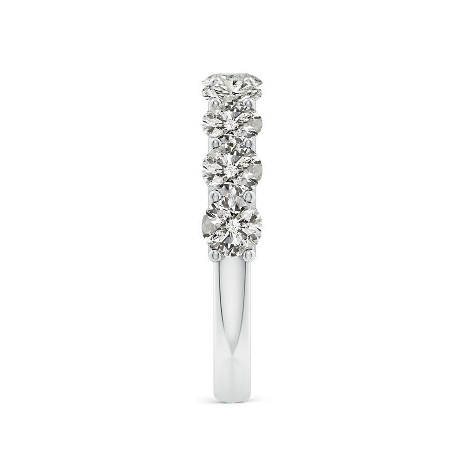 3.75mm KI3 Shared Prong-Set Round Diamond Half Eternity Wedding Band in White Gold side 299