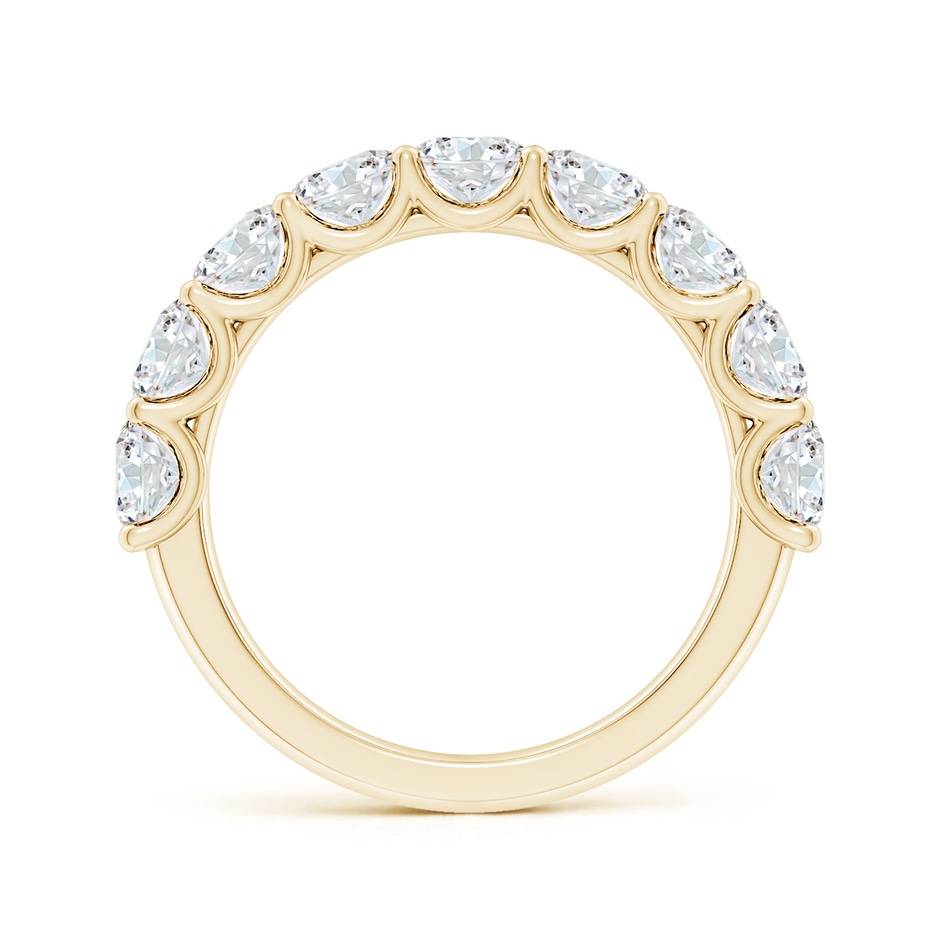 4mm GVS2 Shared Prong-Set Round Diamond Half Eternity Wedding Band in Yellow Gold side 199