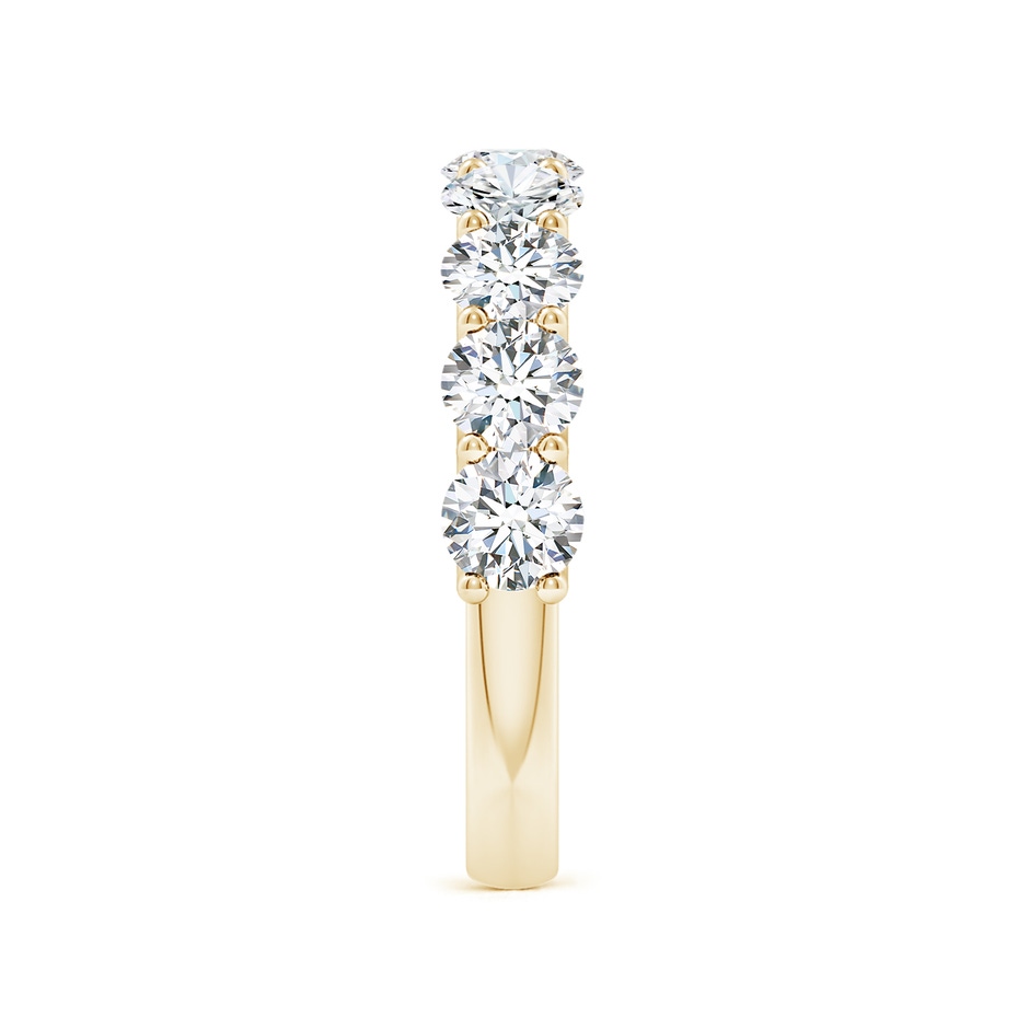 4mm GVS2 Shared Prong-Set Round Diamond Half Eternity Wedding Band in Yellow Gold side 299