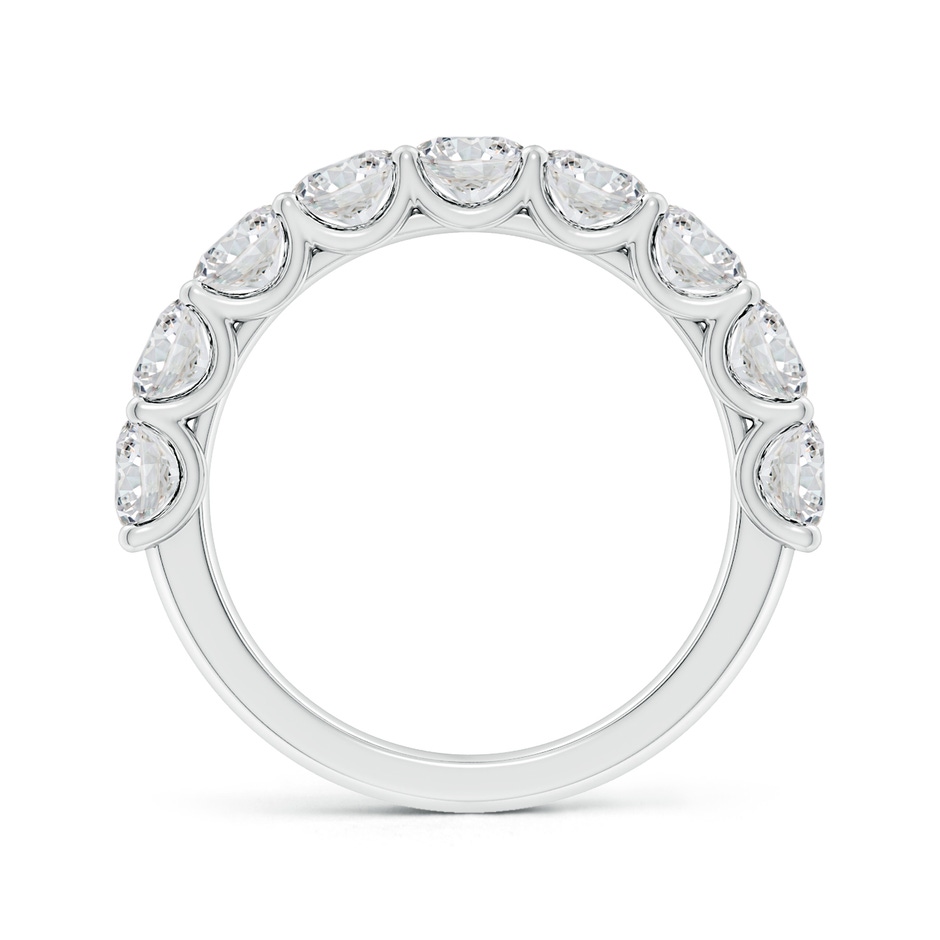 4mm HSI2 Shared Prong-Set Round Diamond Half Eternity Wedding Band in 18K White Gold side 199