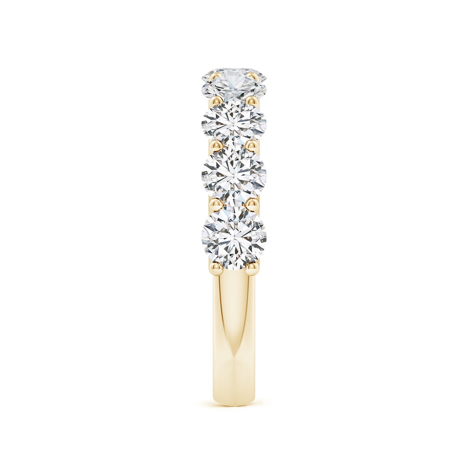 4mm HSI2 Shared Prong-Set Round Diamond Half Eternity Wedding Band in Yellow Gold side 299