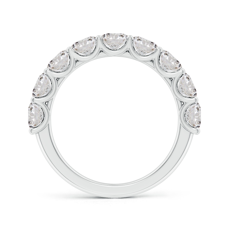 4mm IJI1I2 Shared Prong-Set Round Diamond Half Eternity Wedding Band in 18K White Gold side 199