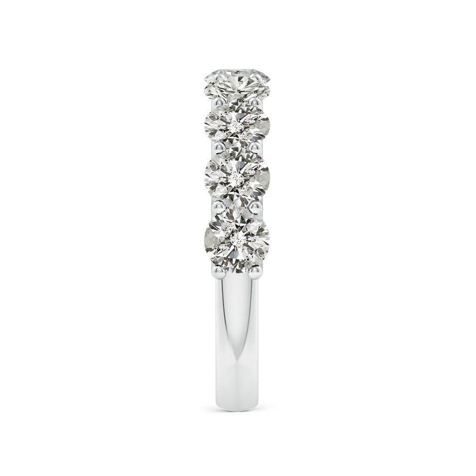 4mm KI3 Shared Prong-Set Round Diamond Half Eternity Wedding Band in P950 Platinum side 299