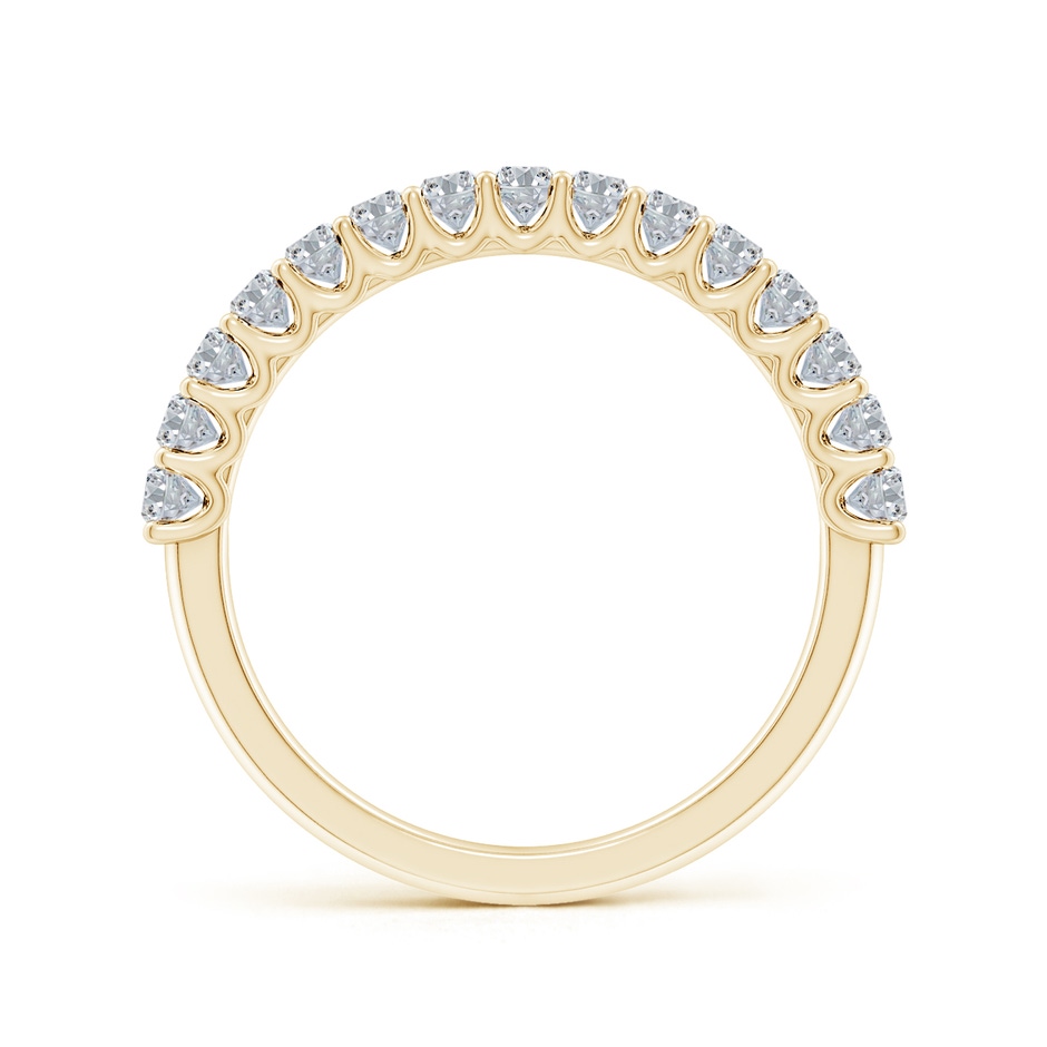 3x2mm HSI2 Shared Prong-Set Oval Diamond Half Eternity Wedding Band in Yellow Gold side 199