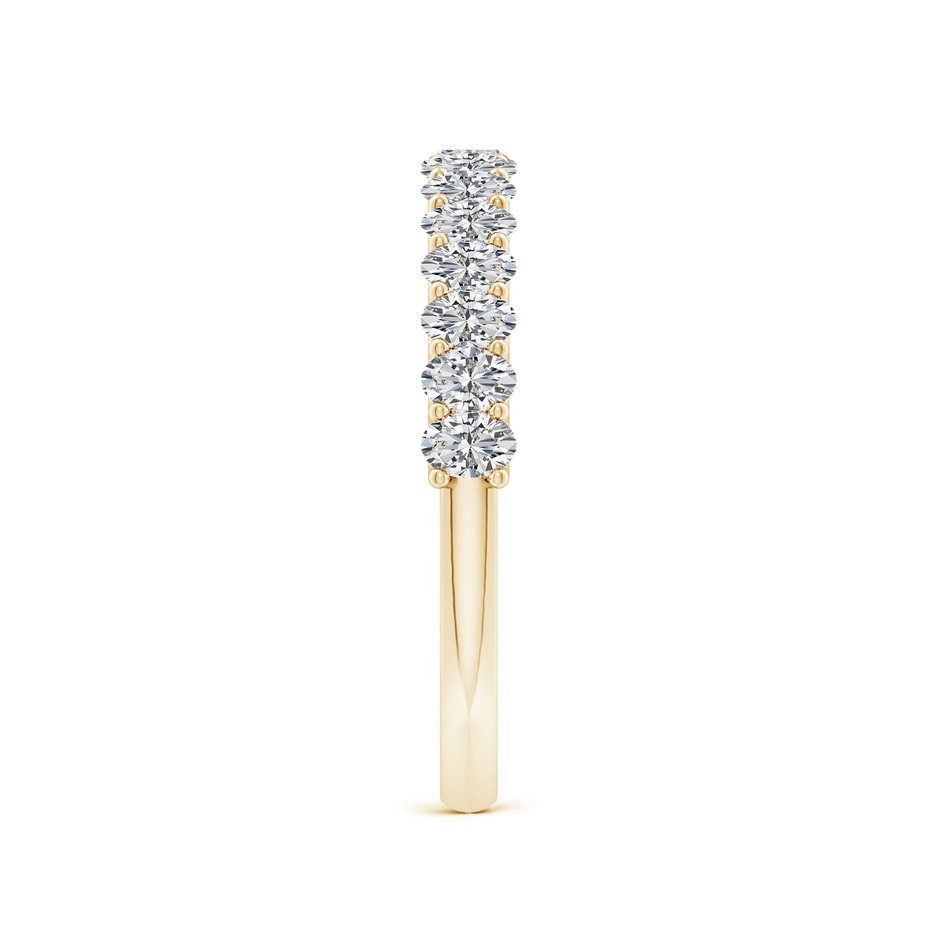 3x2mm HSI2 Shared Prong-Set Oval Diamond Half Eternity Wedding Band in Yellow Gold side 299