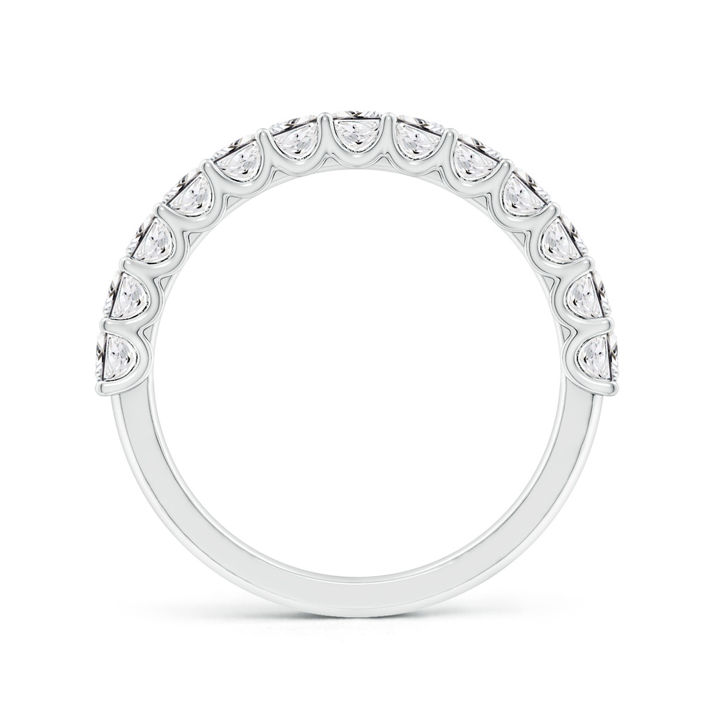 2.5mm HSI2 Shared Prong-Set Princess-Cut Diamond Half Eternity Wedding Band in White Gold - side 199