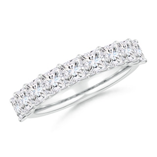 3.5mm GVS2 Shared Prong-Set Princess-Cut Diamond Half Eternity Wedding Band in P950 Platinum