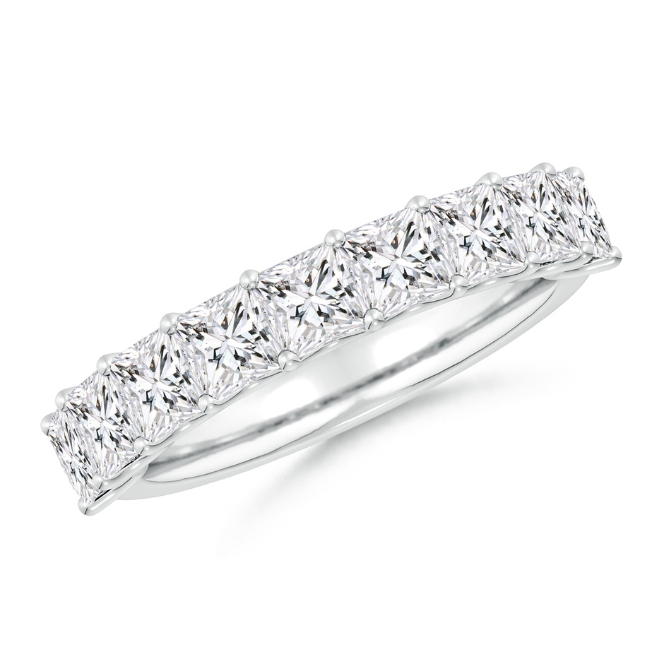 3.5mm HSI2 Shared Prong-Set Princess-Cut Diamond Half Eternity Wedding Band in P950 Platinum 