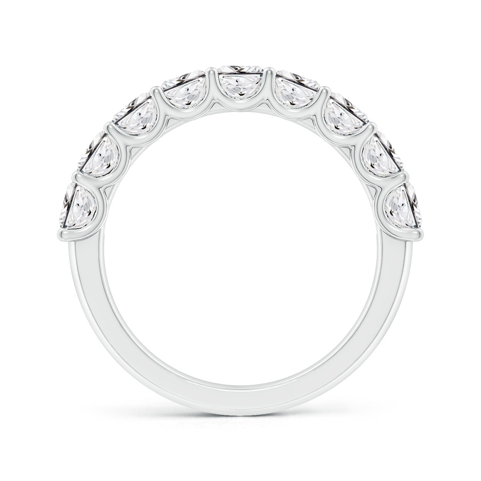 3.5mm HSI2 Shared Prong-Set Princess-Cut Diamond Half Eternity Wedding Band in P950 Platinum side 199