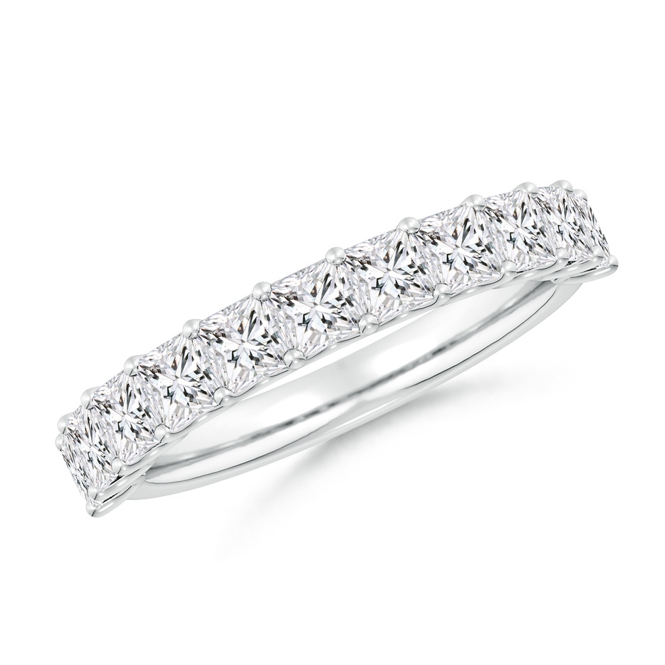 3mm HSI2 Shared Prong-Set Princess-Cut Diamond Half Eternity Wedding Band in P950 Platinum 