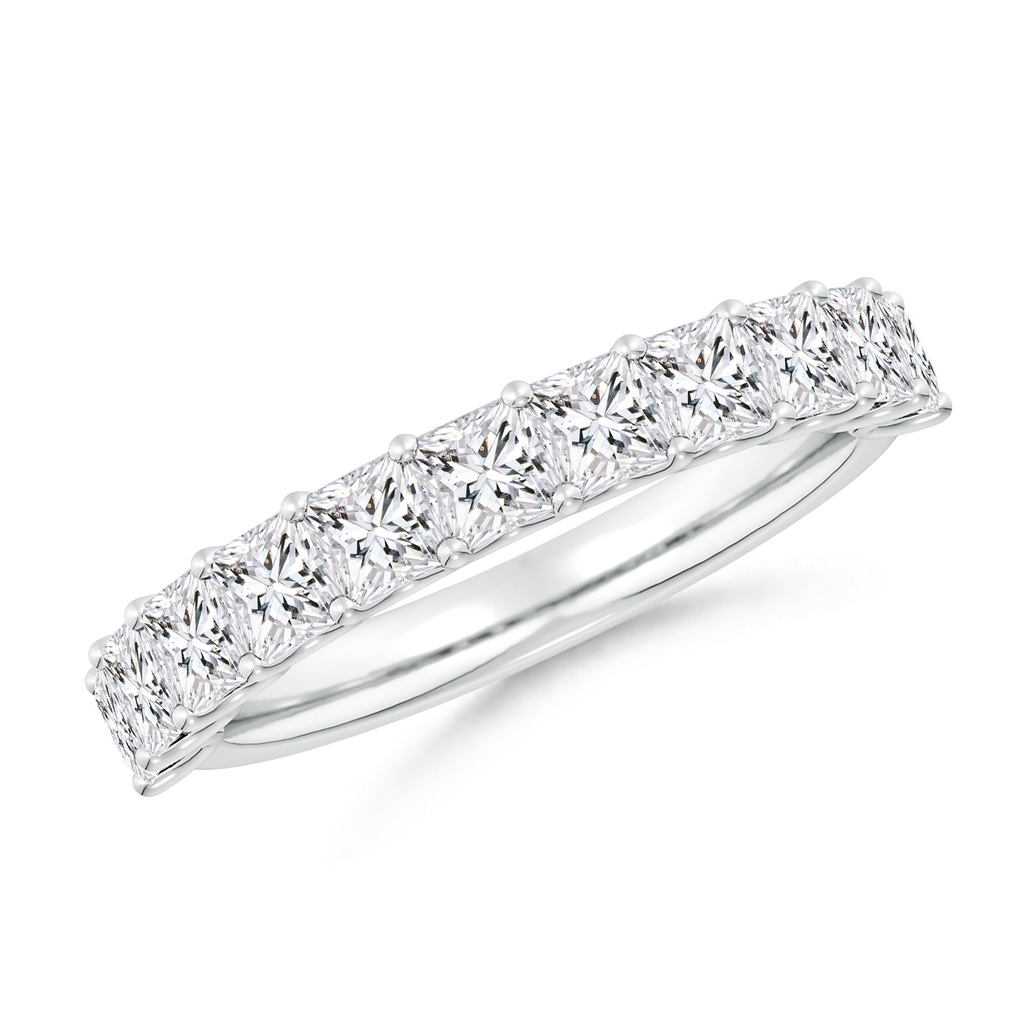 3mm HSI2 Shared Prong-Set Princess-Cut Diamond Half Eternity Wedding Band in White Gold