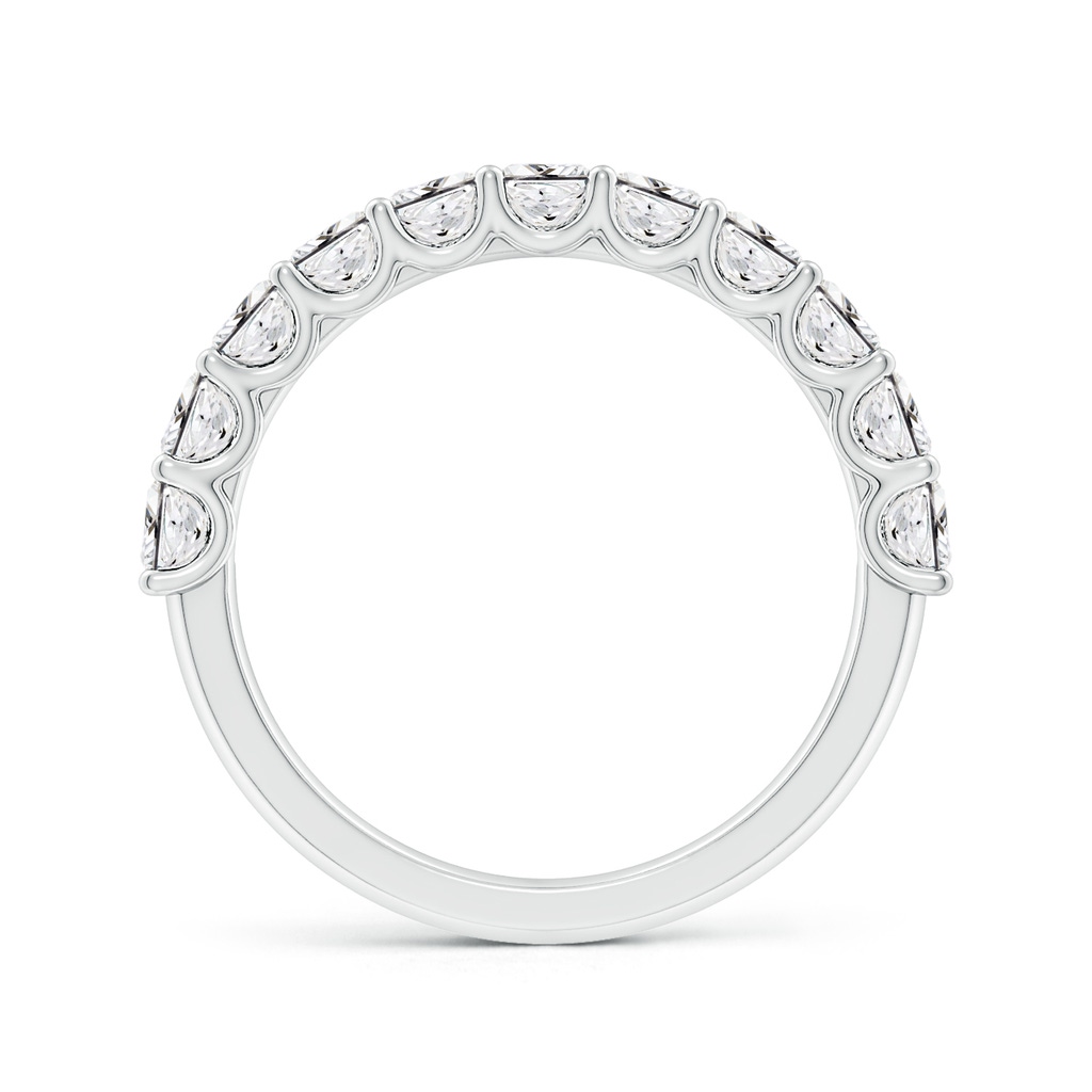 3mm HSI2 Shared Prong-Set Princess-Cut Diamond Half Eternity Wedding Band in White Gold - side 199